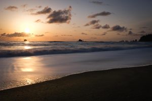 Sunset along Rialto Beach in Olympic NP